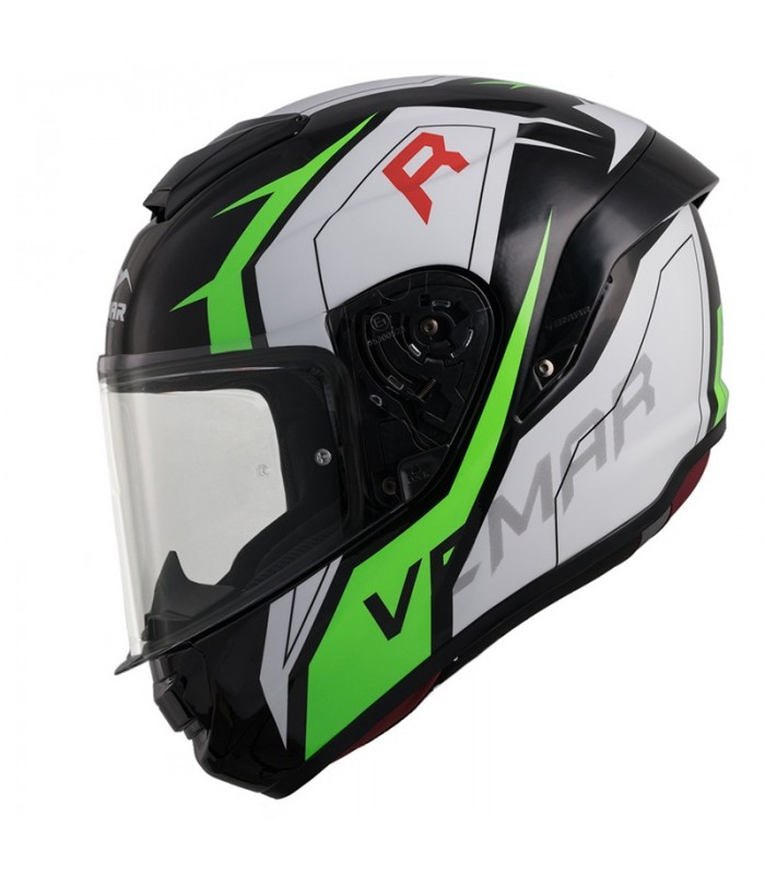 Casque VEMAR HURRICANE REVENGE Noir-Vert-Blanc