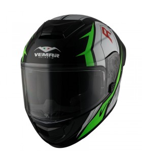 Casque VEMAR HURRICANE REVENGE Noir-Vert-Blanc