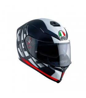 Casque AGV K-5 S Dark Storm mat noir rouge au meilleur prix