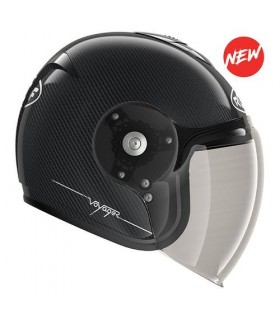 casque jet roof voyager carbone brillant liseré alu - degriffbike.ch
