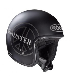 casque jet roof roadster peace noir mat metal - degriffbike.ch