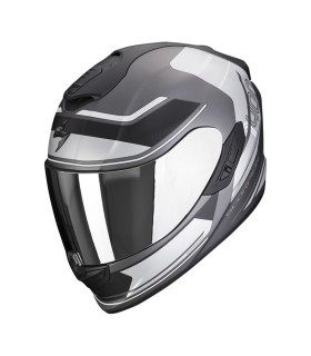casque intégral scorpion exo-1400 evo vittoria air gris mat blanc - degriffbike.ch