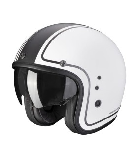 casque jet scorpion belfast evo retrol blanc mat - degriffbike.ch
