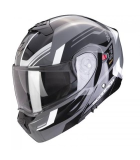 scorpion exo-930 evo modularer helm sikon grau schwarz weiß - degriffbike.ch