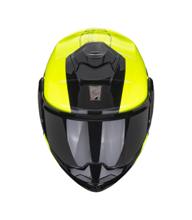 casque modulable Scorpion Exo-Tech Evo Primus jaune fluo noir - degriffbike.ch