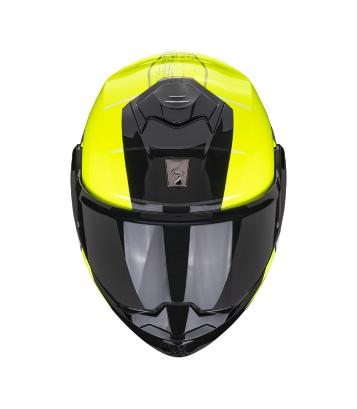 casque modulable Scorpion Exo-Tech Evo Primus jaune fluo noir - degriffbike.ch