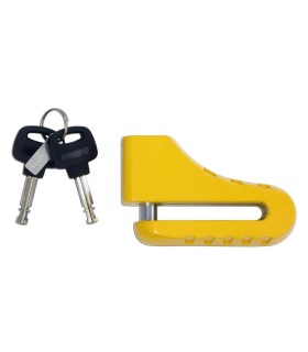 Pack Bloque disque pour Scooter STAR LOCKS 10mm jaune + câble de rappel