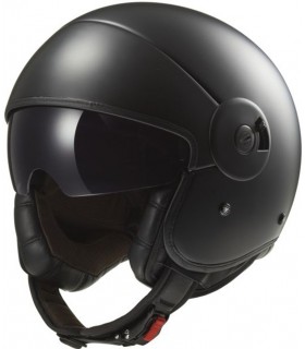 Casque jet LS2 OF597 CABRIO FIBRE Noir mat moins cher chez Degriffbike