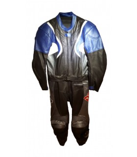 Combinaison cuir DB RACING 2 pièces Noir-Bleu