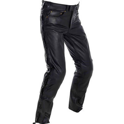 pantalon cuir motard