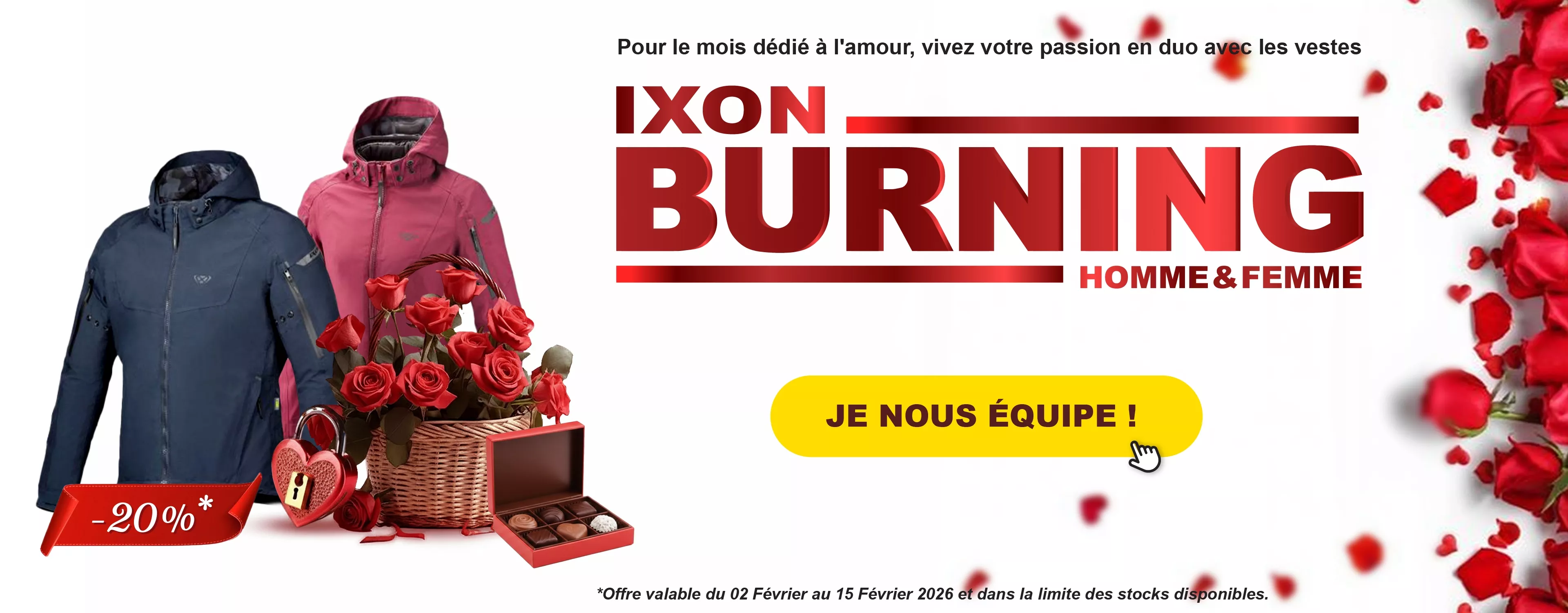 veste ixon burning St Valentin