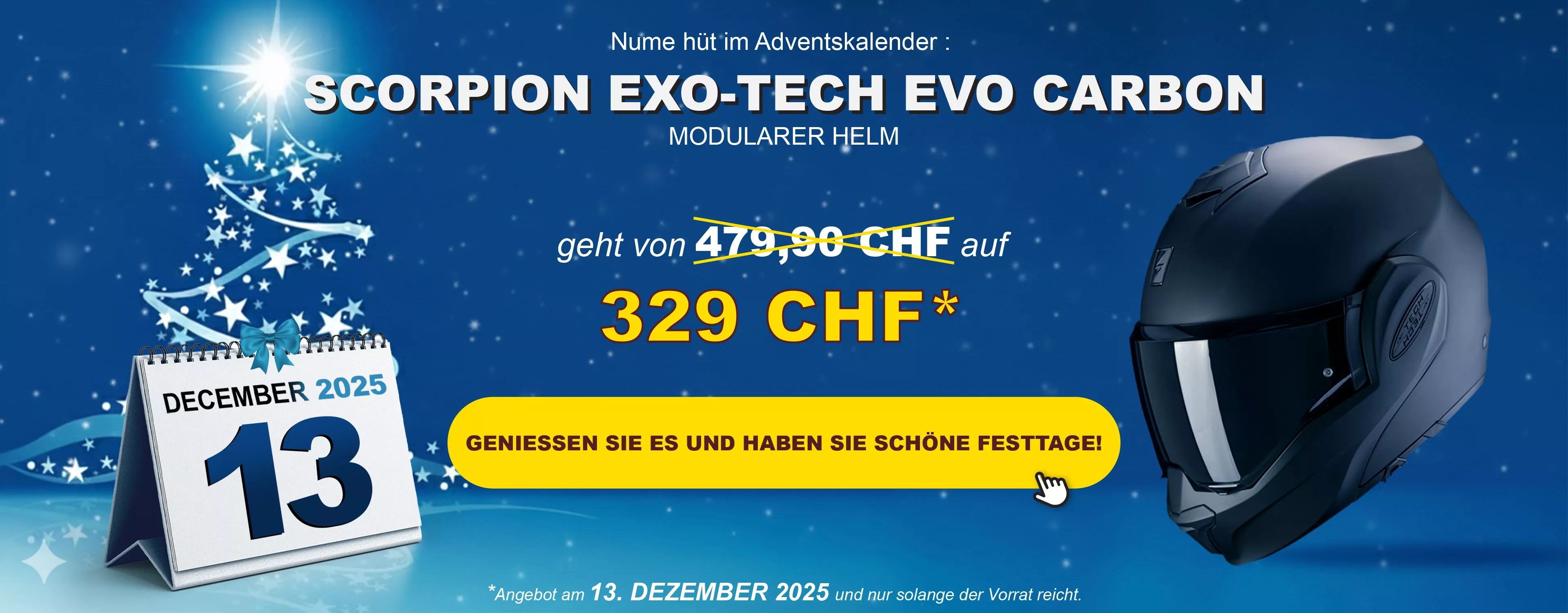 Avent 13 Casque Modulable SCORPION EXO-TECH EVO CARBON (ECE 22-06) - Noir mat