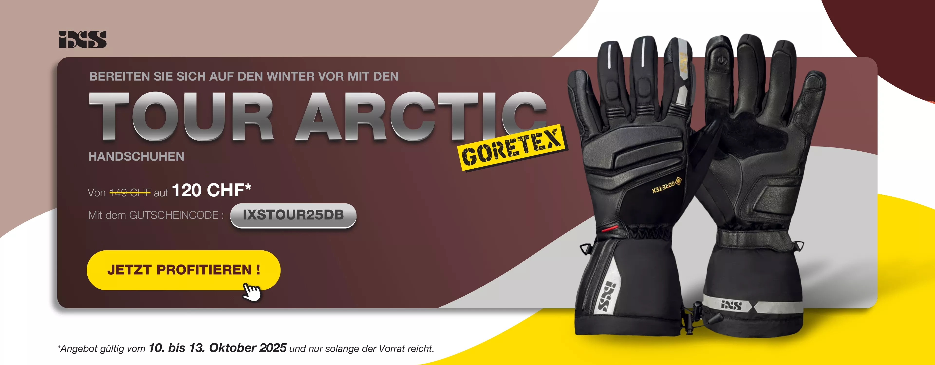 IXS TOUR ARTIC-GTX 2.0 Handschuh Schwarz