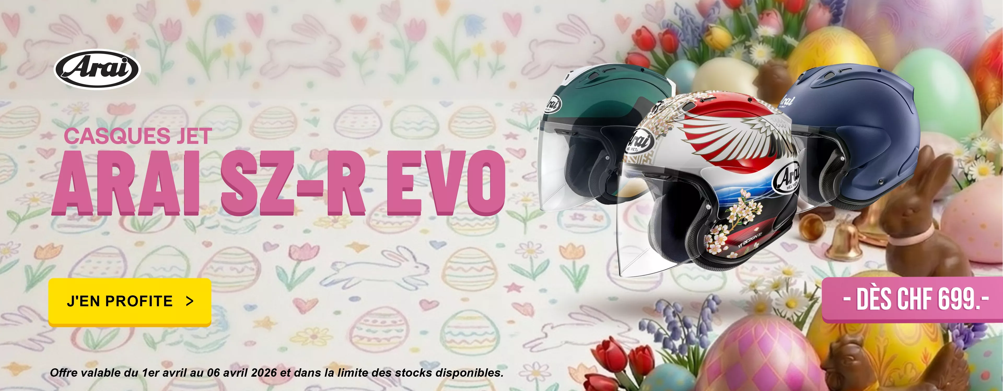 Promo Pâques Casque Arai